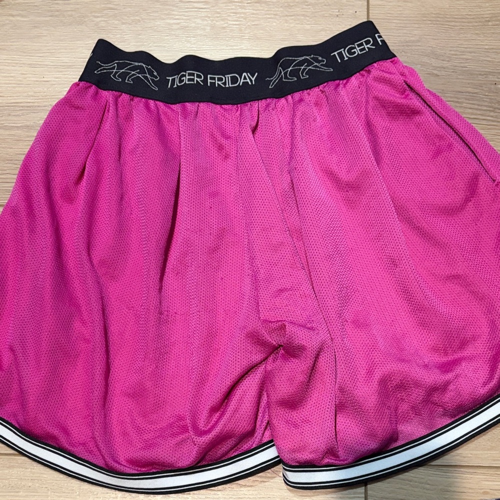 Tiger Friday Pink Athletic Shorts